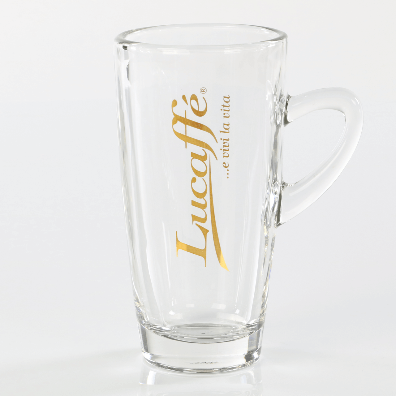 Lucaffe Latte Glas mit Henkel