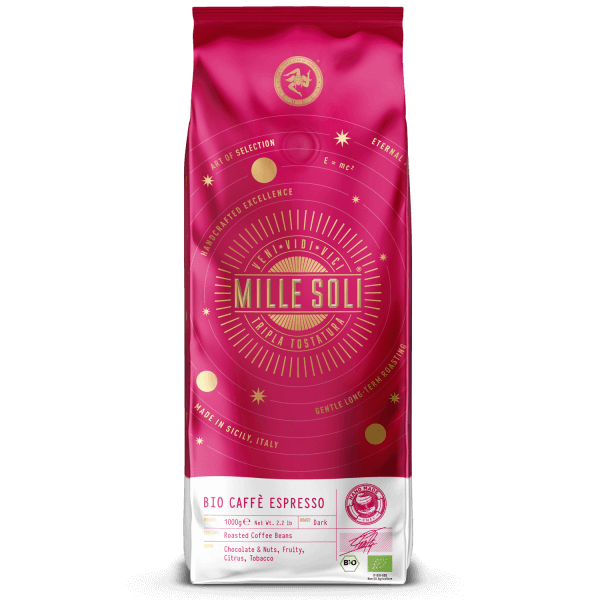 MilleSoli Bio Bohnen für Kaffee und Espresso 1kg