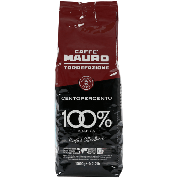 Mauro Centopercento Bohnen für Kaffee und Espresso 1kg