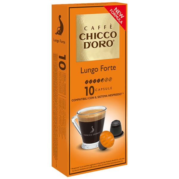 Chicco dOro Lungo Forte - Nespresso® kompatibel - 10 Kapseln