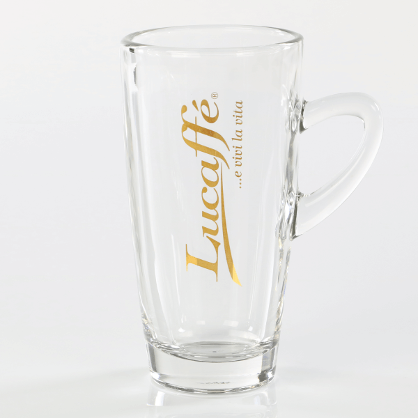 Lucaffe Latte Glas mit Henkel