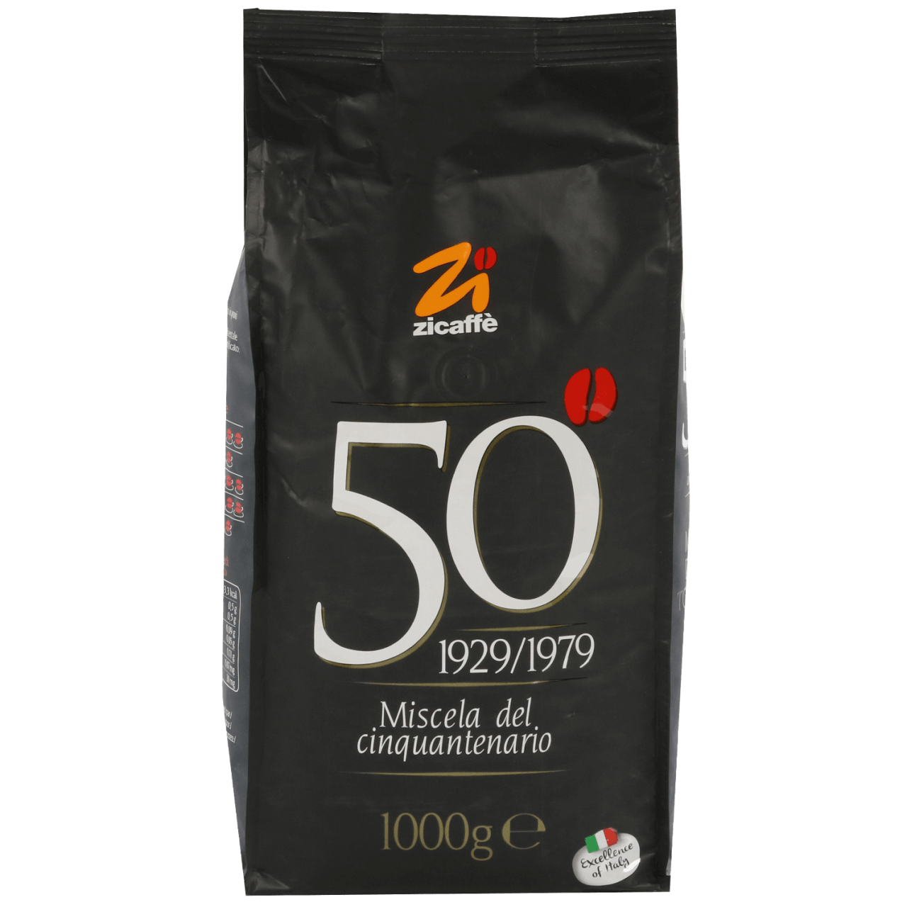 Zicaffe Cinquantenario Bohnen für Kaffee und Espresso 1kg